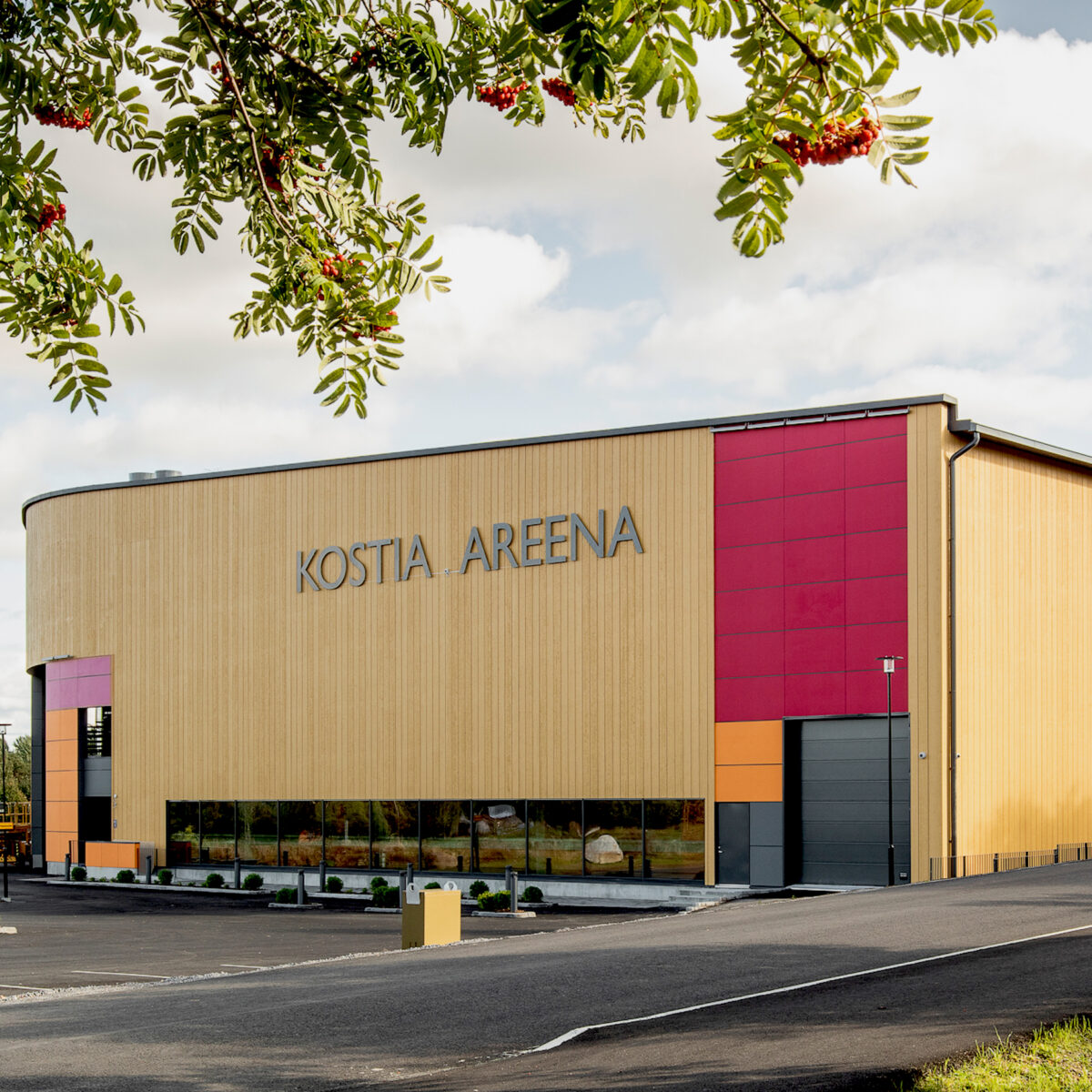 Kostia Areena julkisivu, kuningaspaneeli
